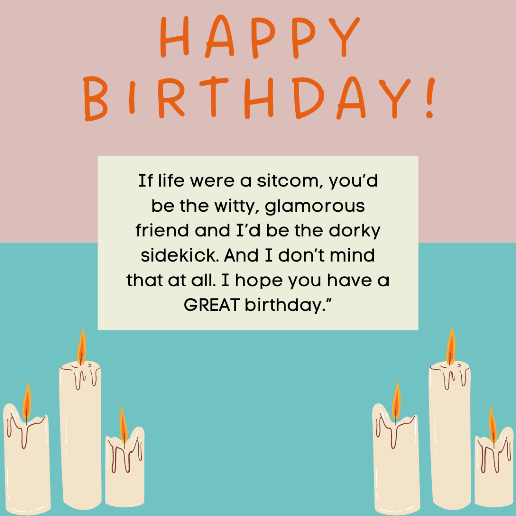 birthday wish for a friend who is witty with minimal design