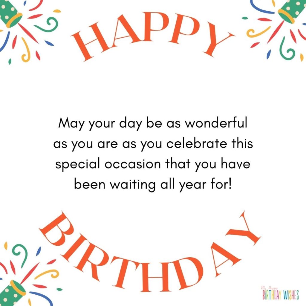 white minimal birthday card design wishing wonderful on celebration