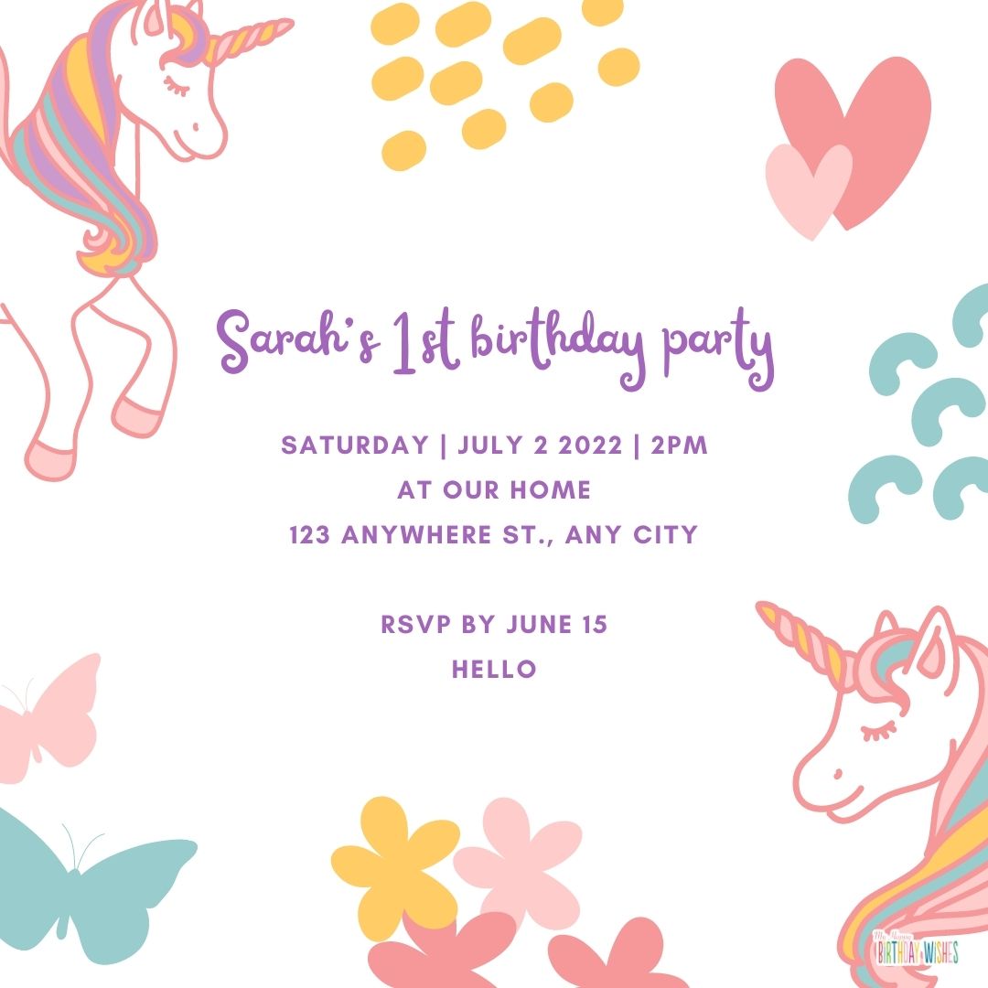 birthday invitation ideas for 1 year old