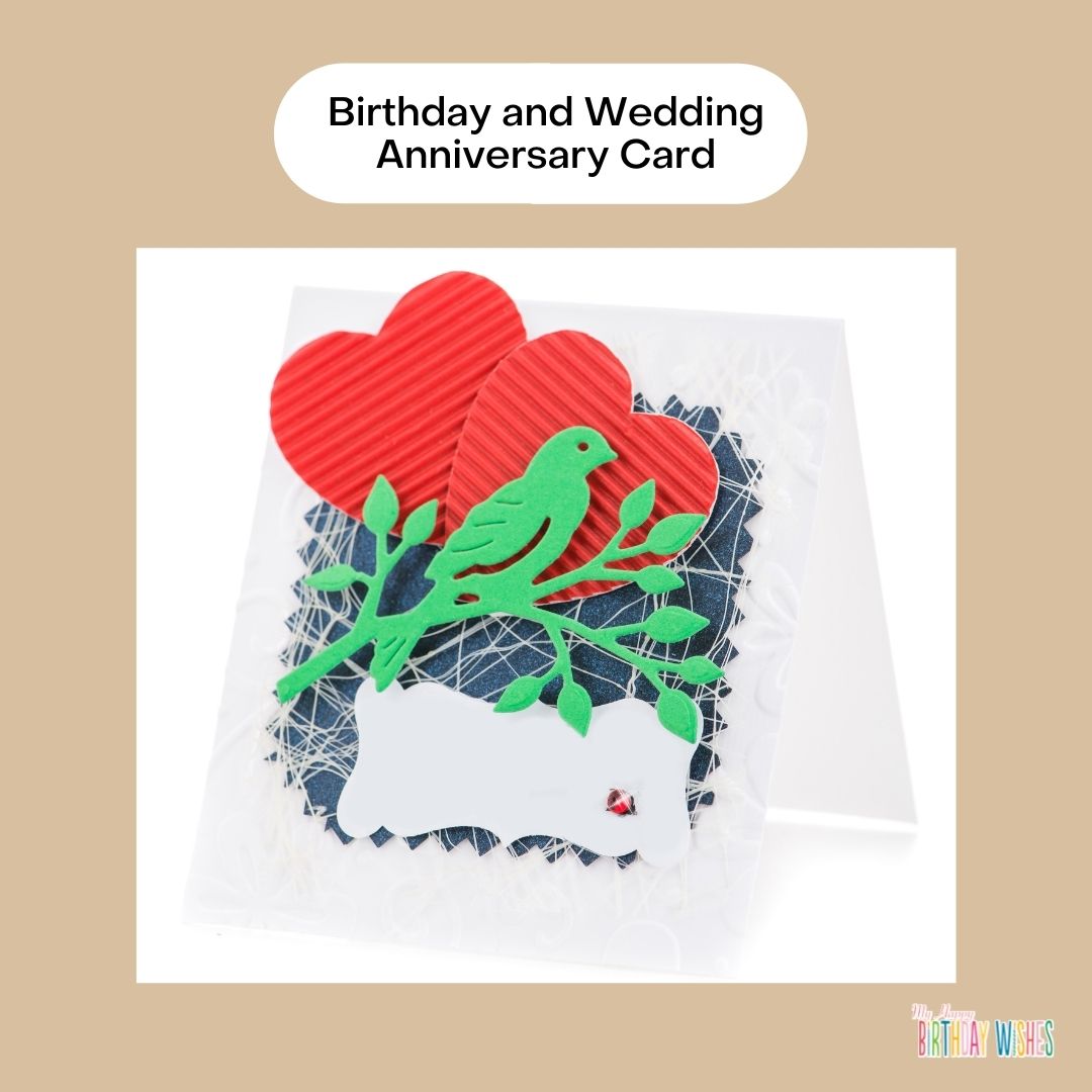 for birthday and wedding at the same time card