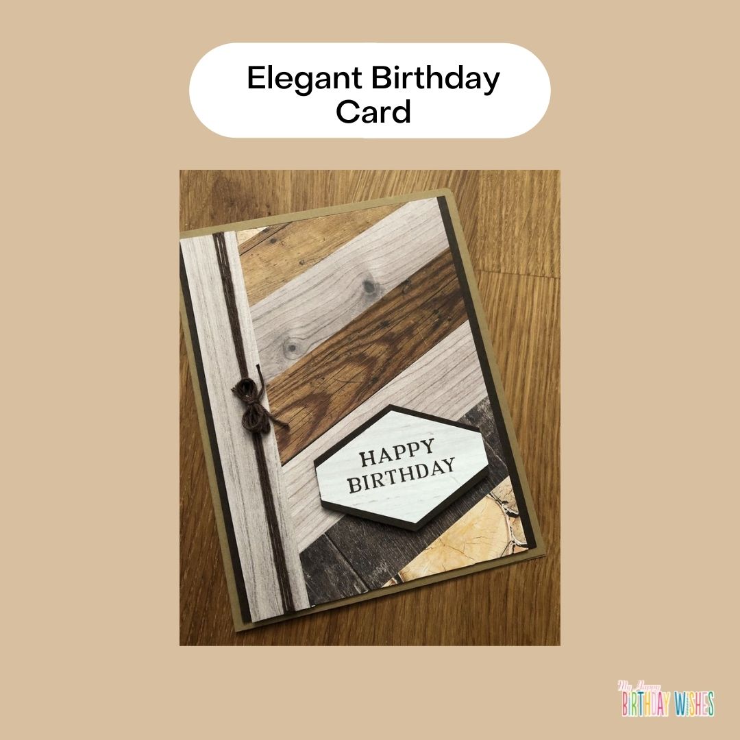 brown and elegant design birthday card idea
