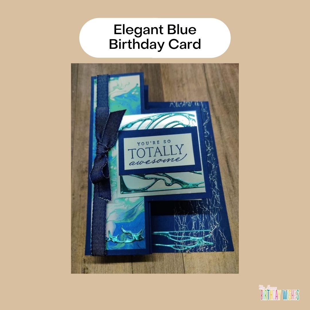 blue ocean themed design birthday card