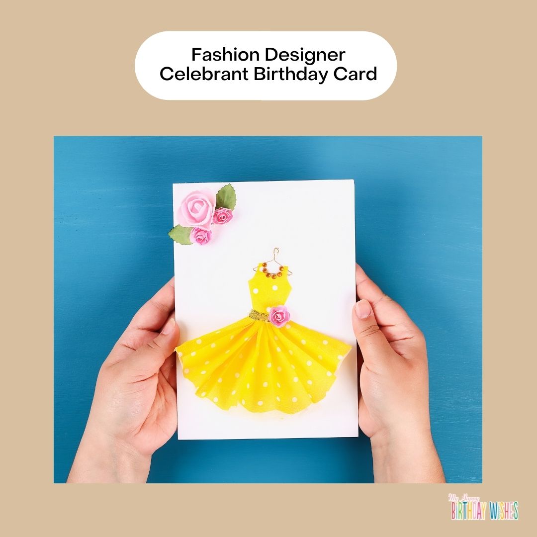 simple and cute dress themed birthday card