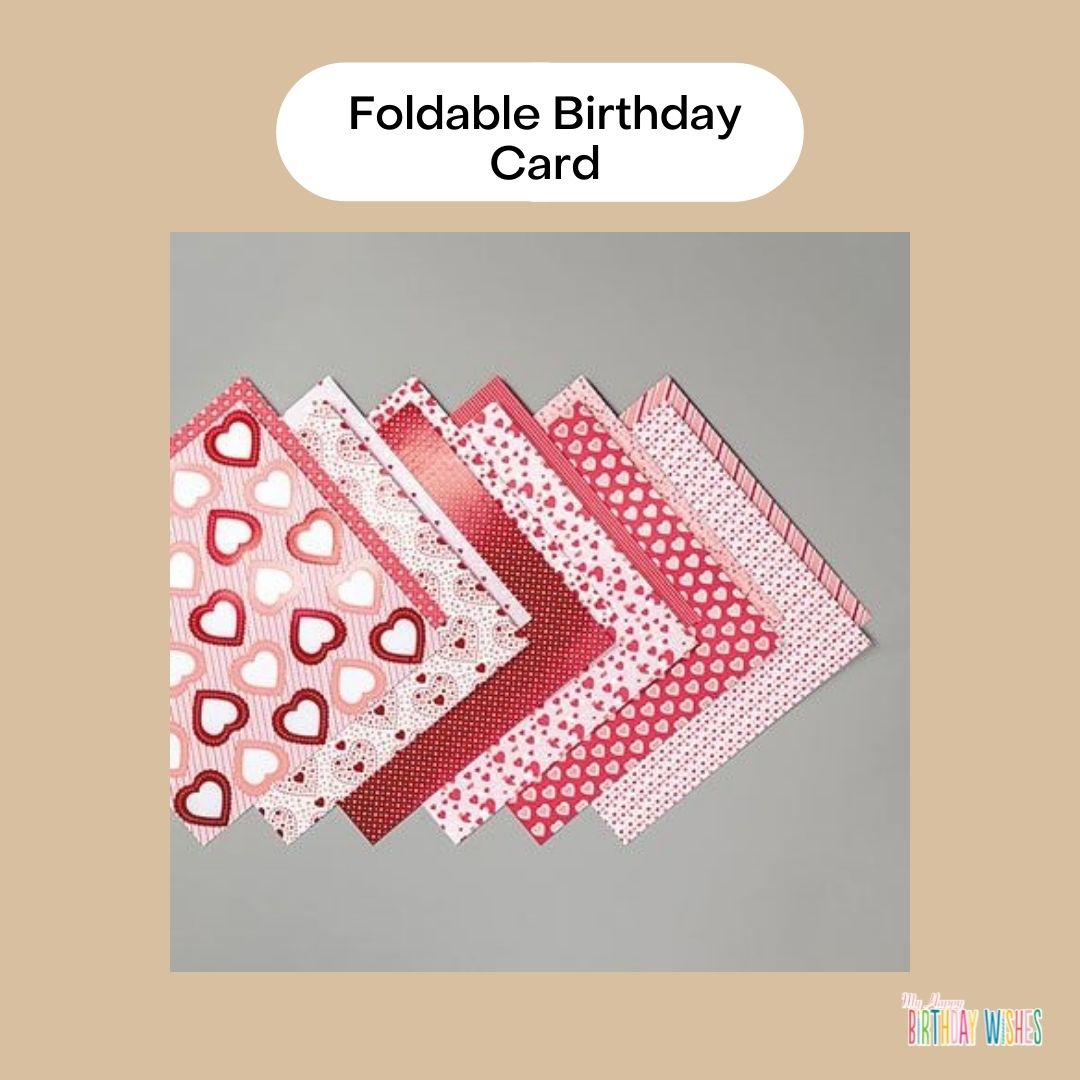 foldable card with design birthday idea