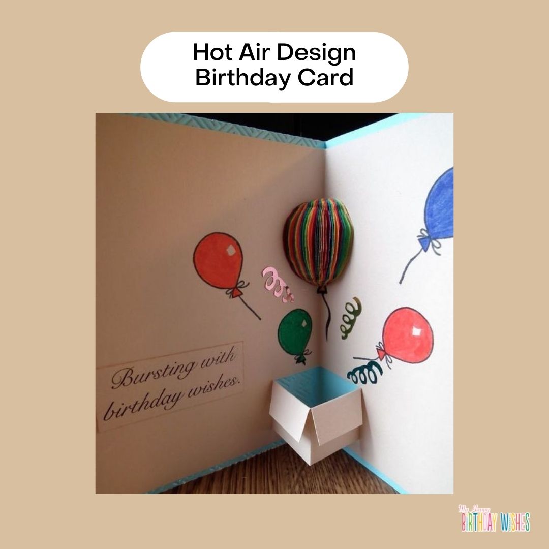 vintage hot air balloons design card