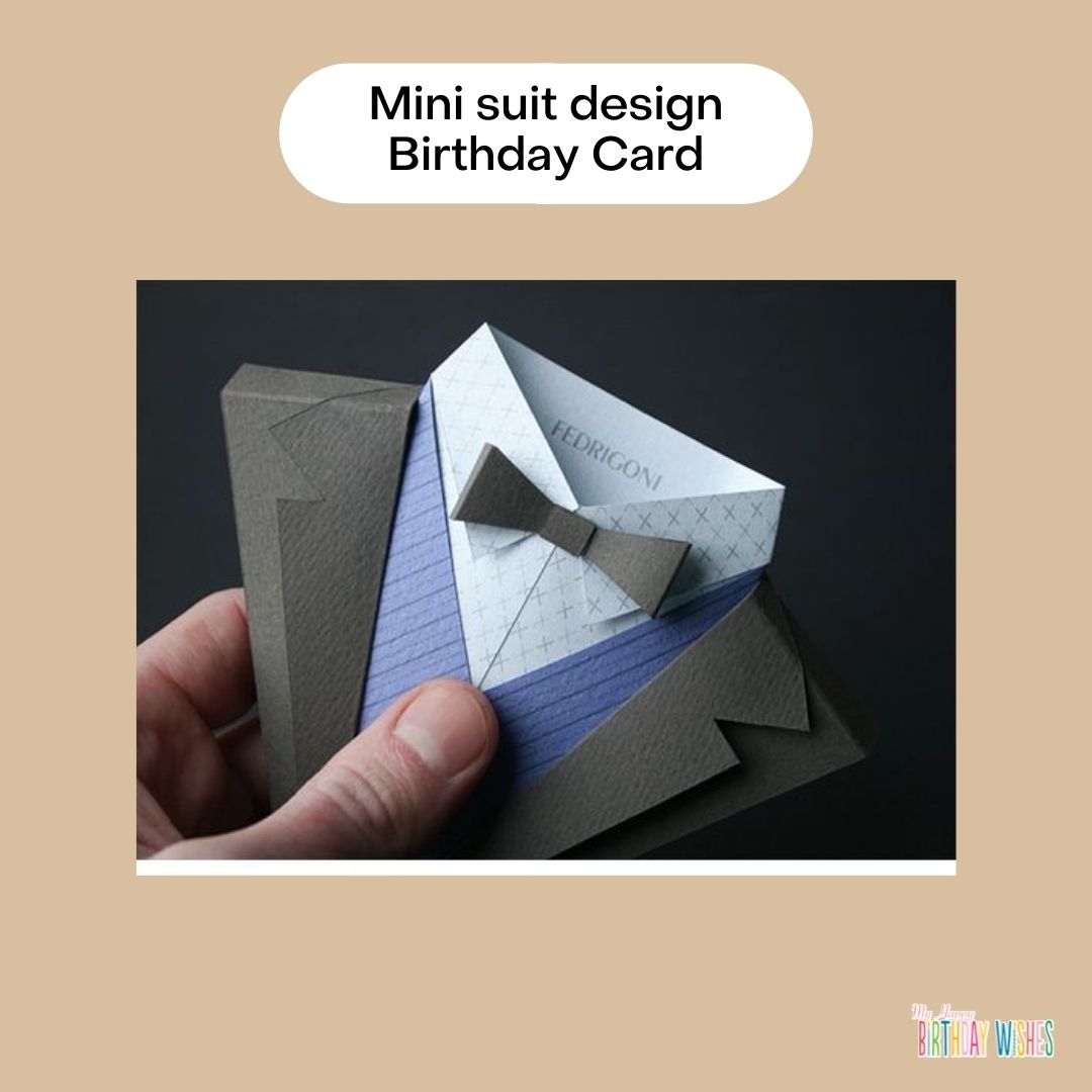 elegant suit birthday card design