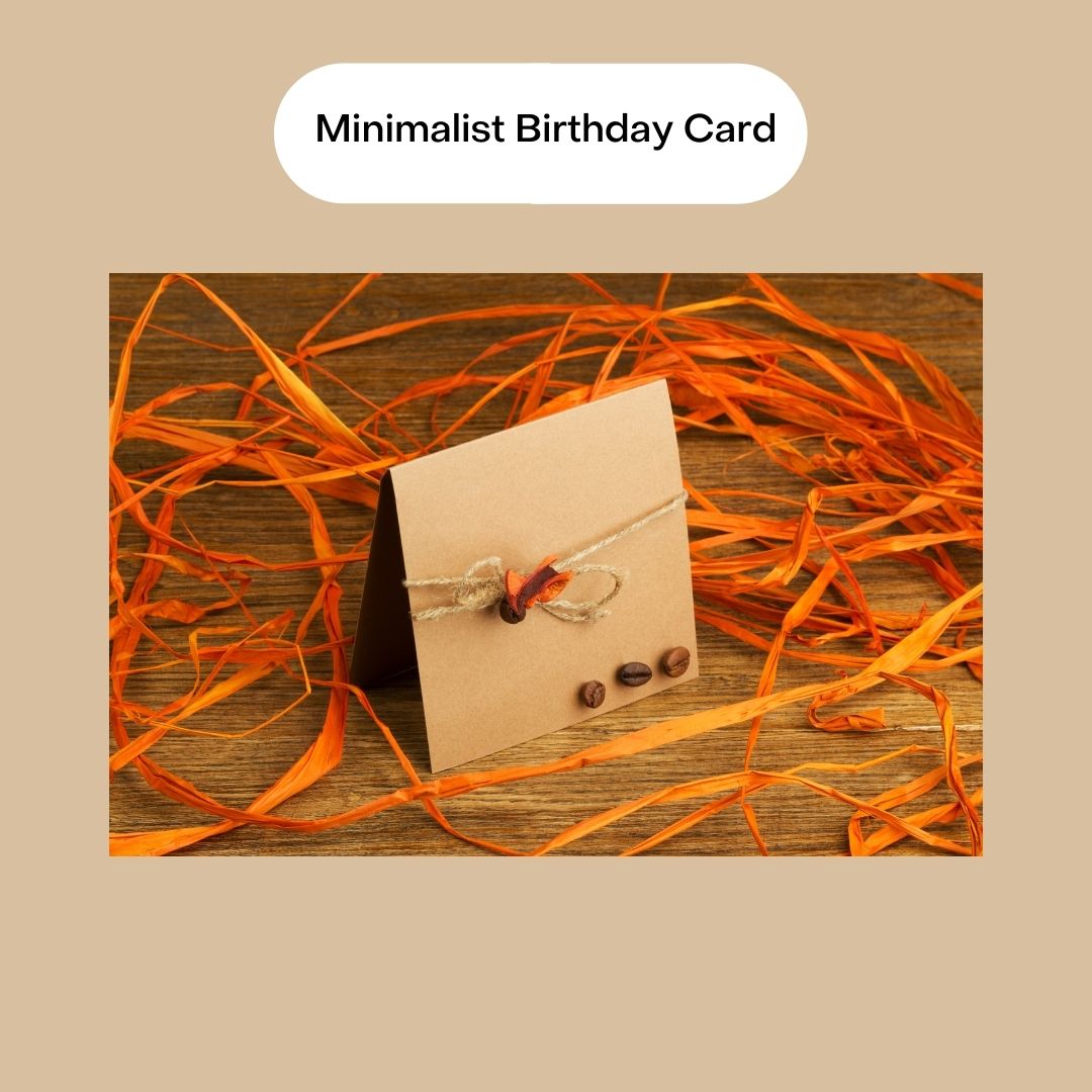 cute minimalist birthday card design with creep papers