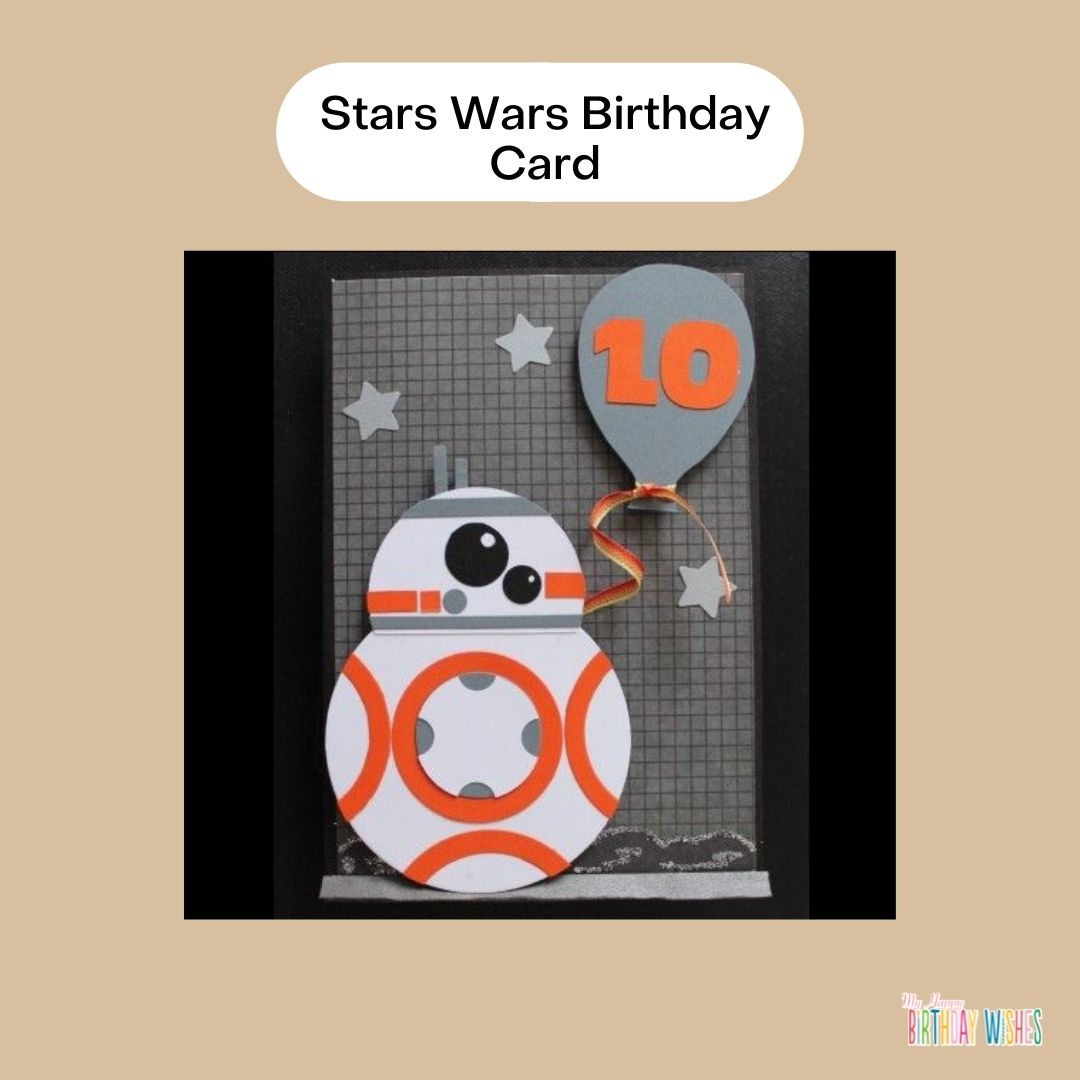 stars wars inspiration birthday card design