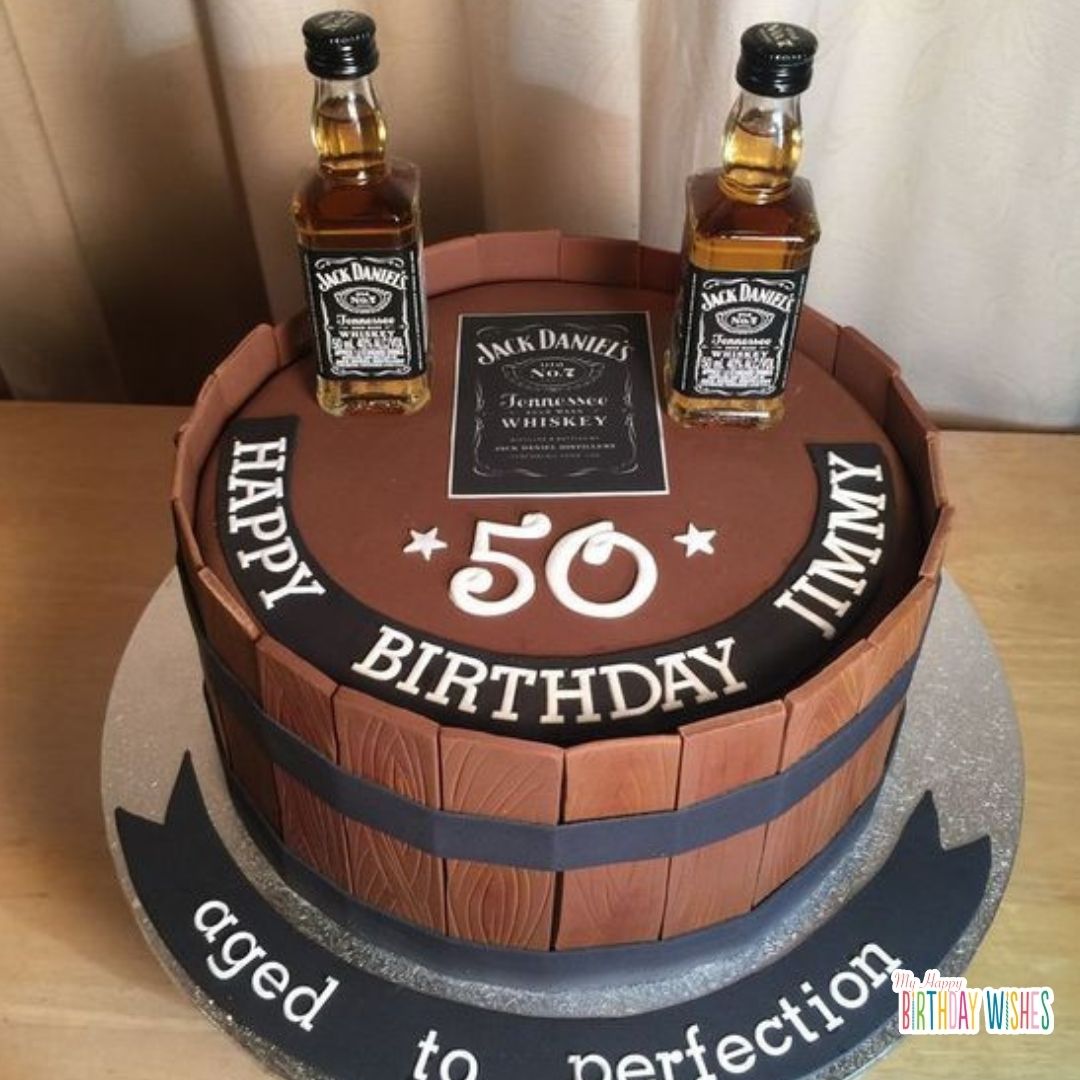vinatge style birthday cake idea for 50th birthday
