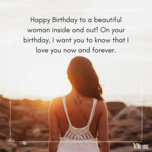 for woman birthday greetings with woman picture