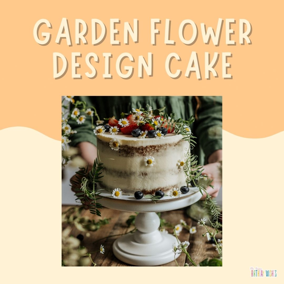 garden theme birthday cake