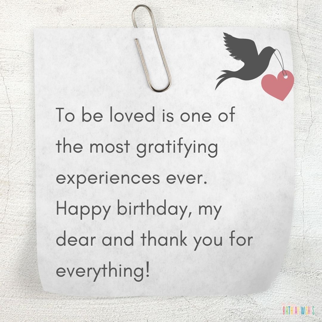 vintage style birthday card for lover