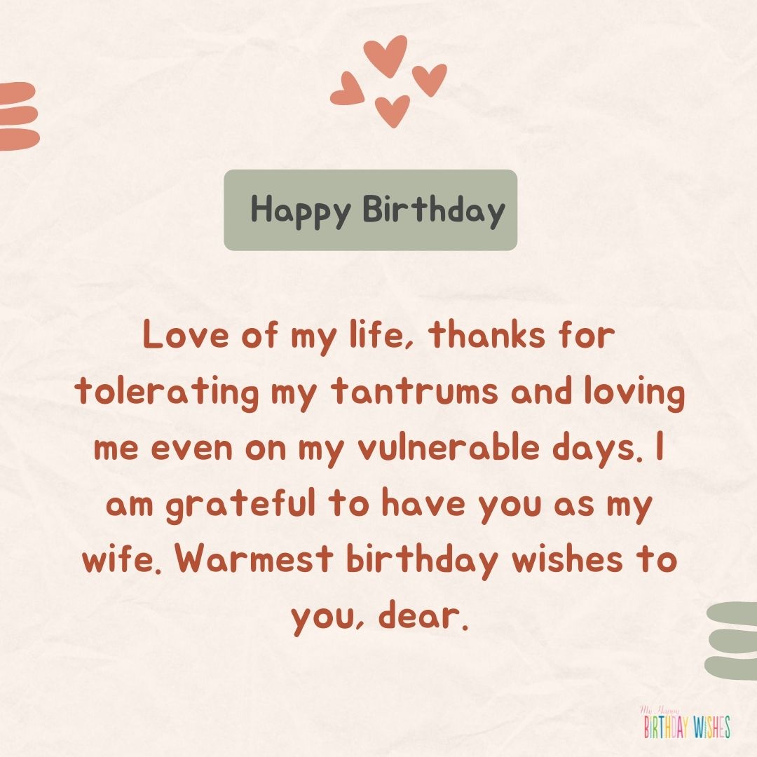 grateful to have in life birthday greetings with abstract and love designs