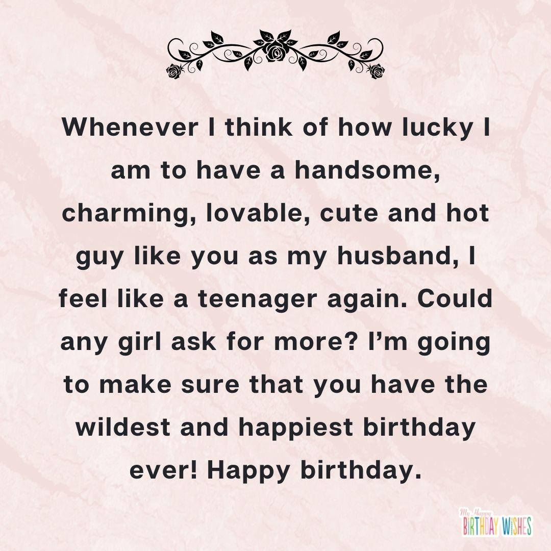 birthday wish for husband with crippled paper pink design card