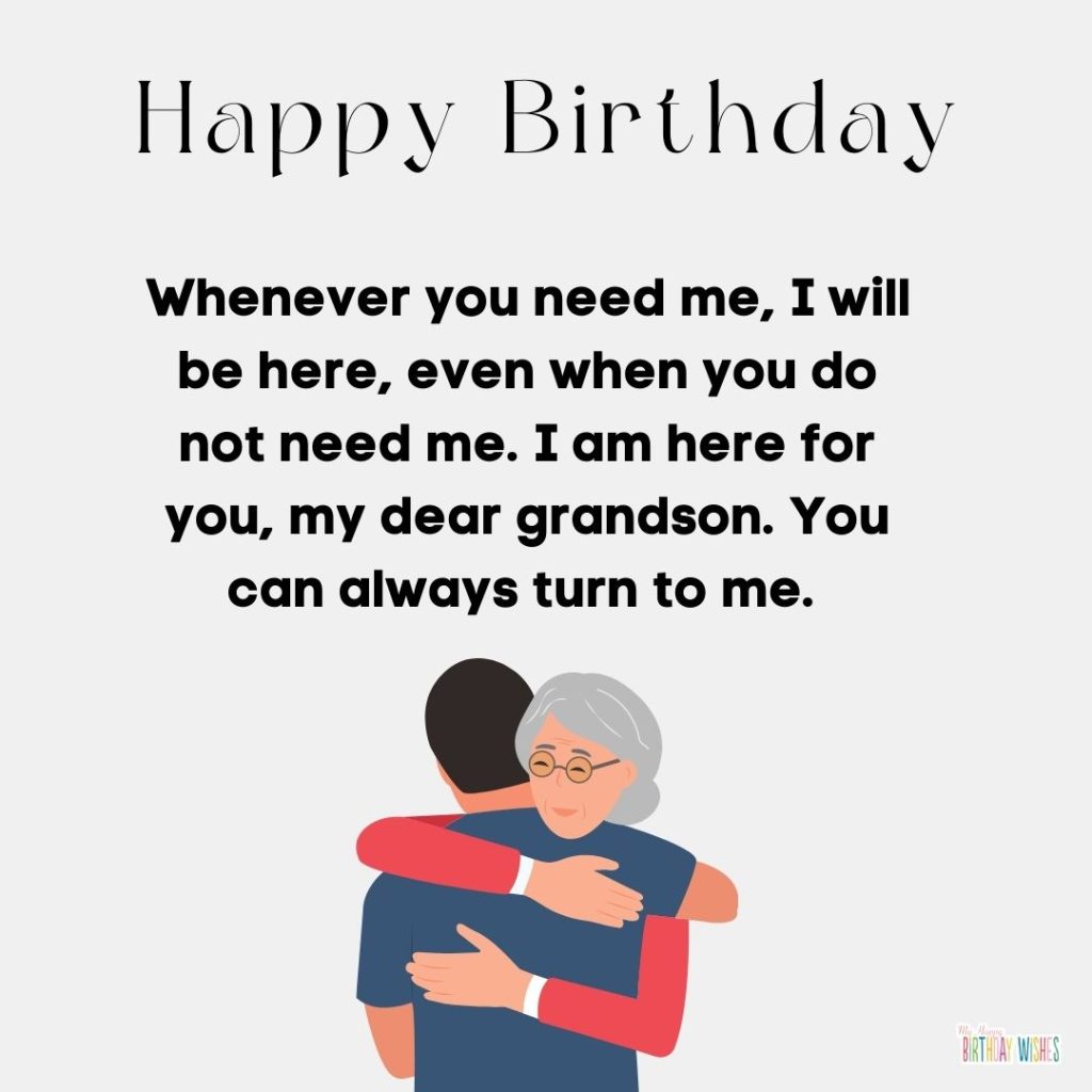 a grandma in need for grandson birthday greetings