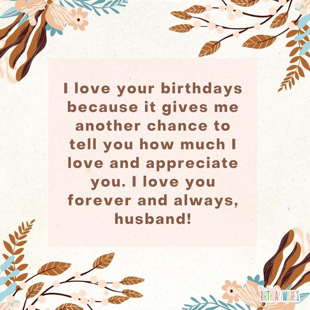 rust theme design card birthday wish for husband