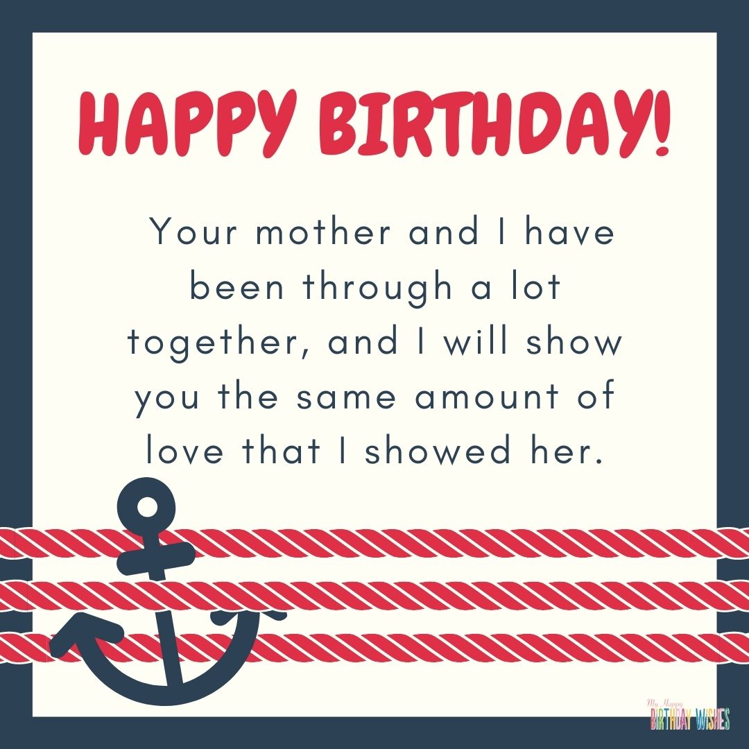 seafarer themed birthday card with wishes for nephew