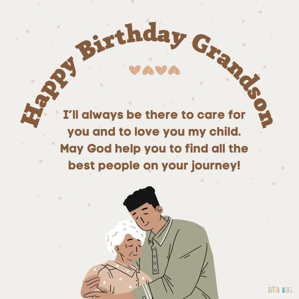 birthday card for caring grandson with modernize design