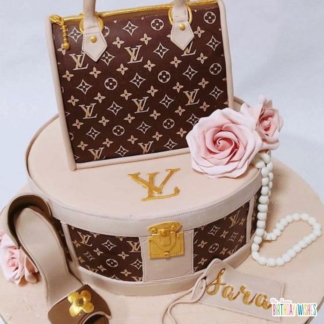 louis vuitton inspired cake elegant design