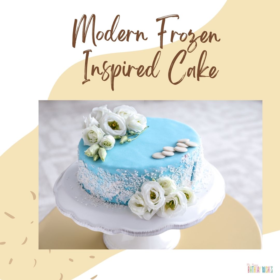 frozen movie inspired cake but modernize