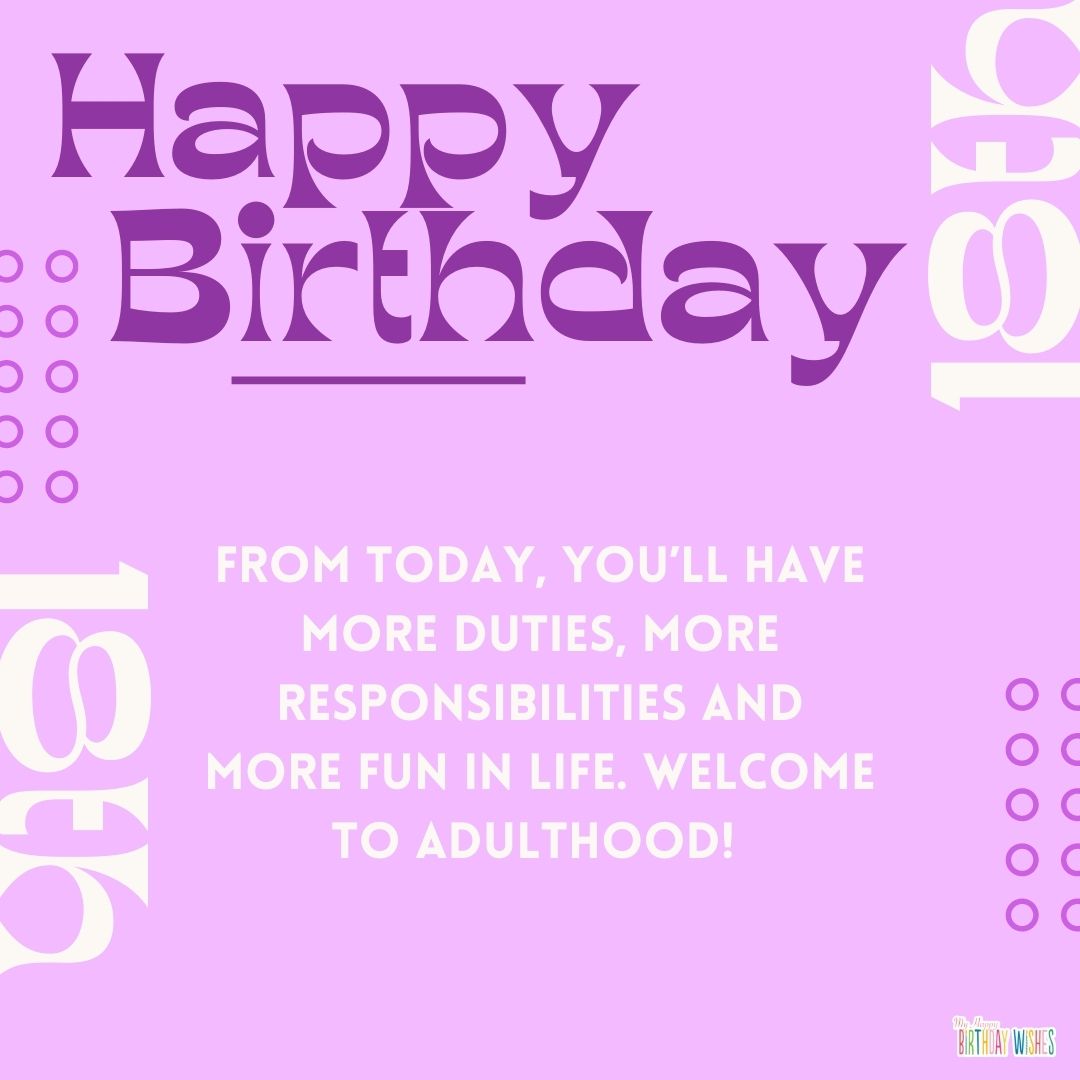 zinc design theme 18th birthday card with wishes