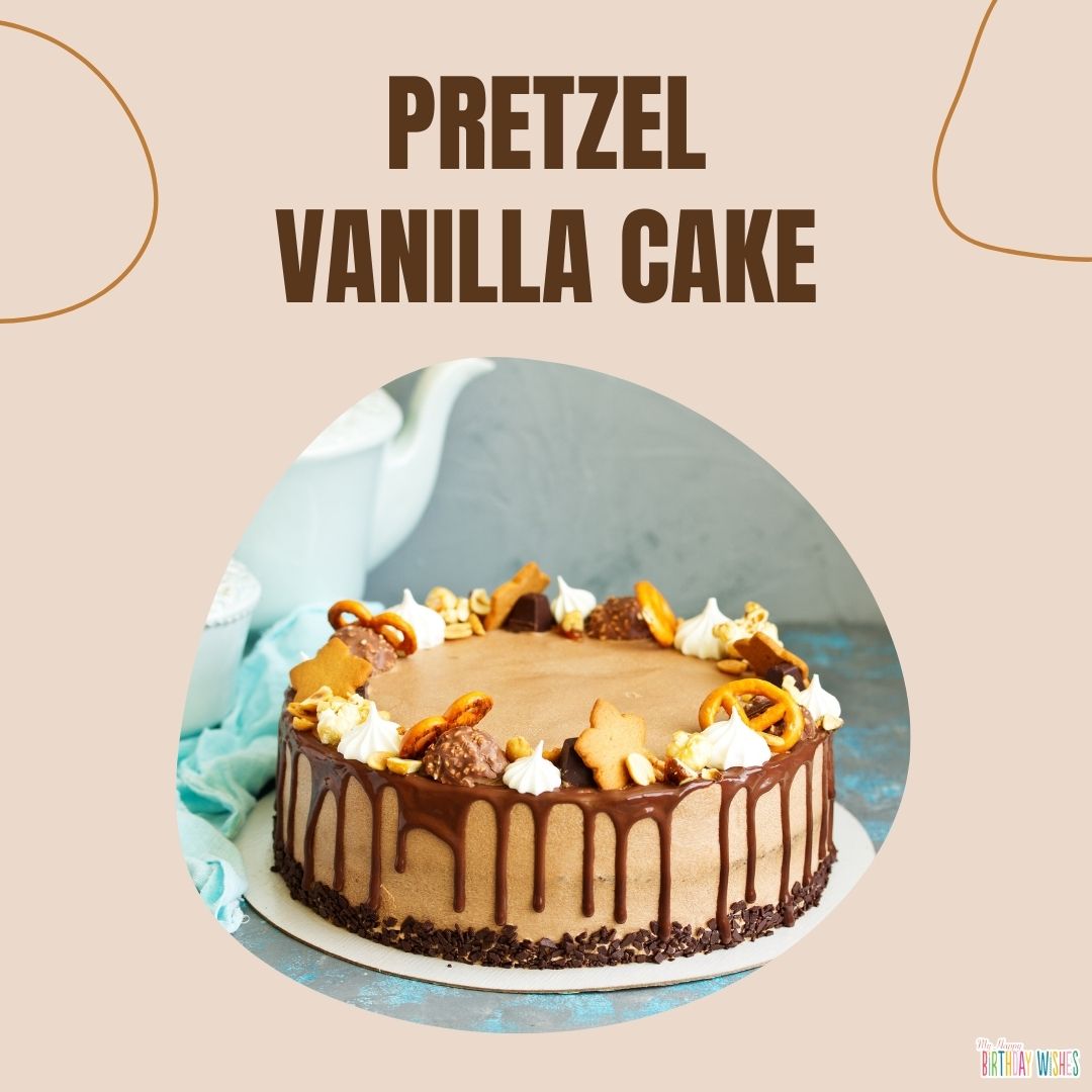 pretzel design birthday cake idea