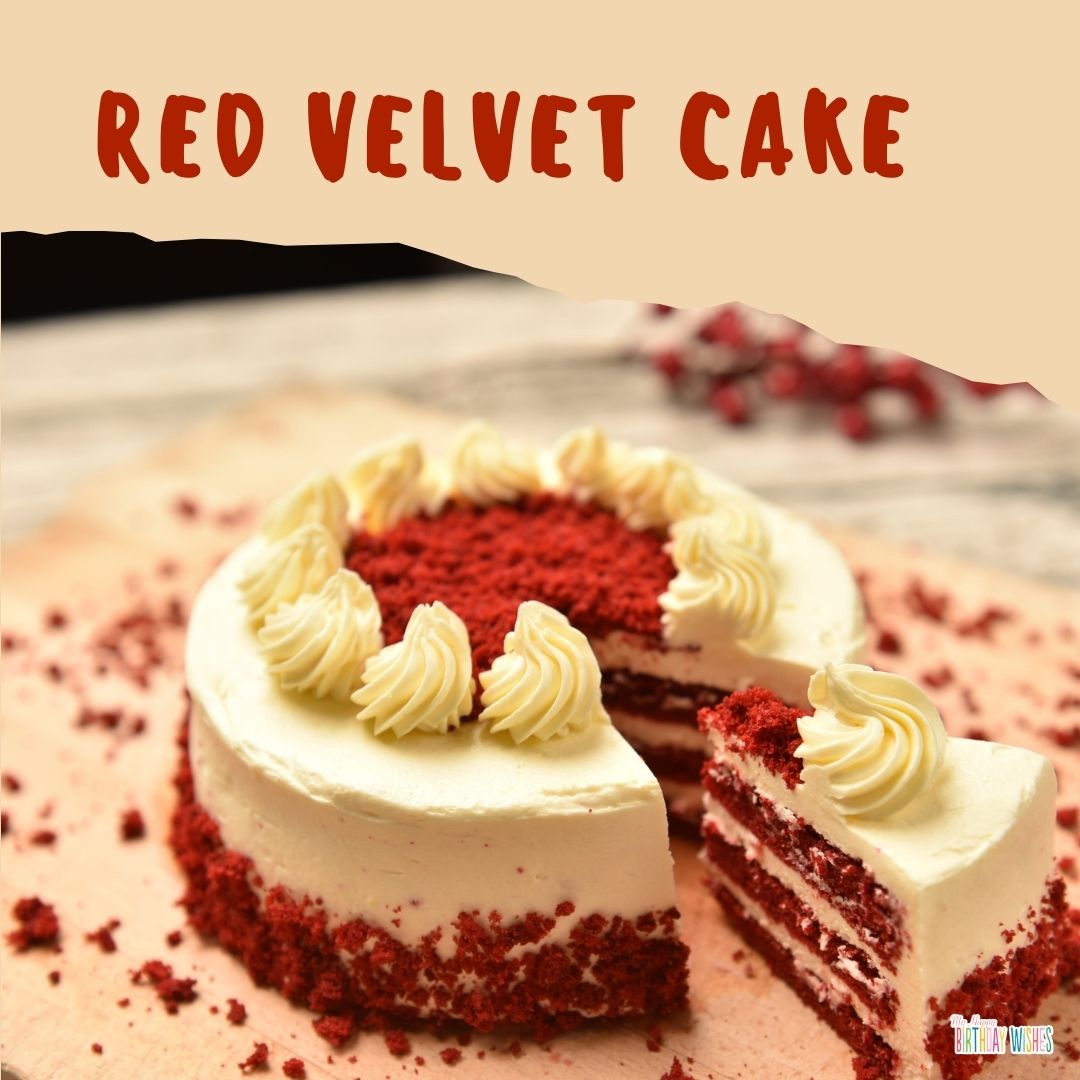 red velvet birthday cake design idea