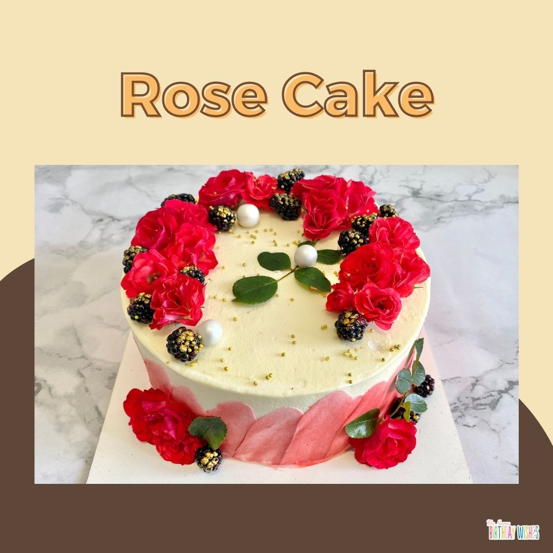 Rose cake birthday design ideas