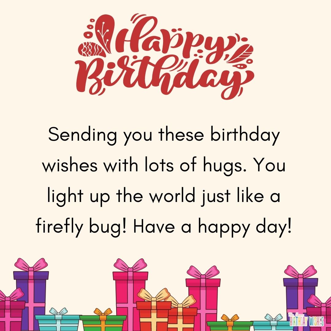 sending wishes to someone birthday card with i