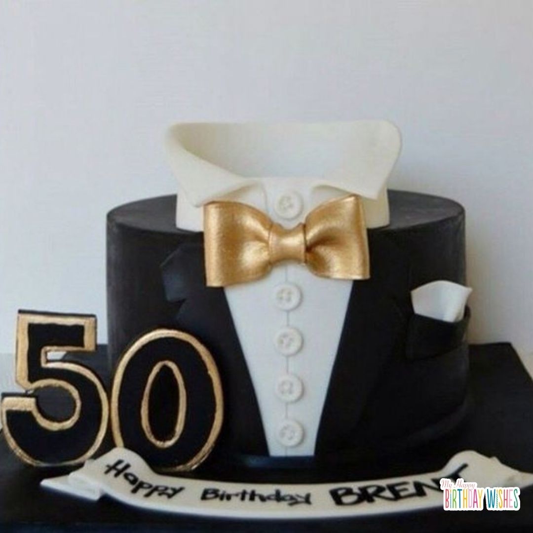 unique 50th birthday cake idea for men with suit design - 50th birthday cakes