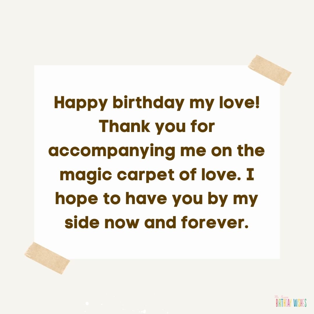 minimal social media ui design birthday wish for your love