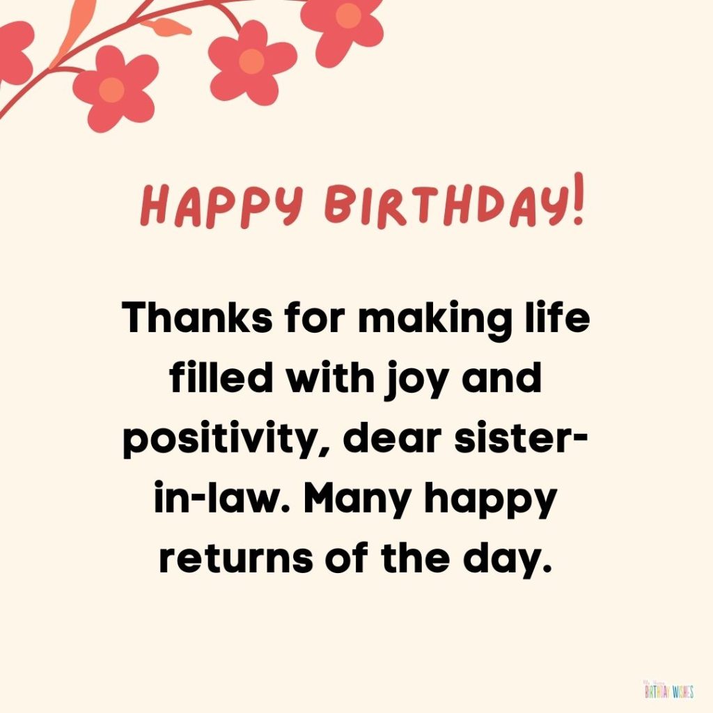 Happy Birthday Sister-In-Law Wishes | My Happy Birthday Wishes