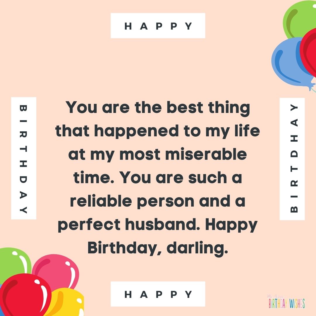 minimal and mini formal birthday card with birthday wish for lover