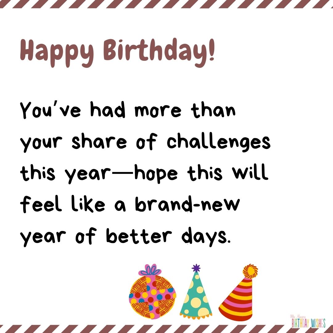 minimalist mail card birthday design with valuable birthday wish