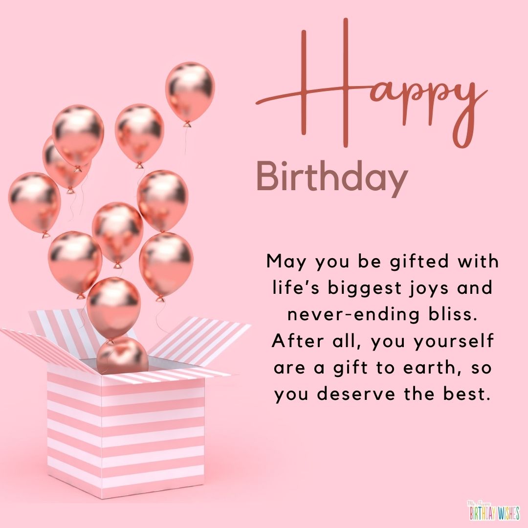simple pink themed birthday card for special person with birthday wishes