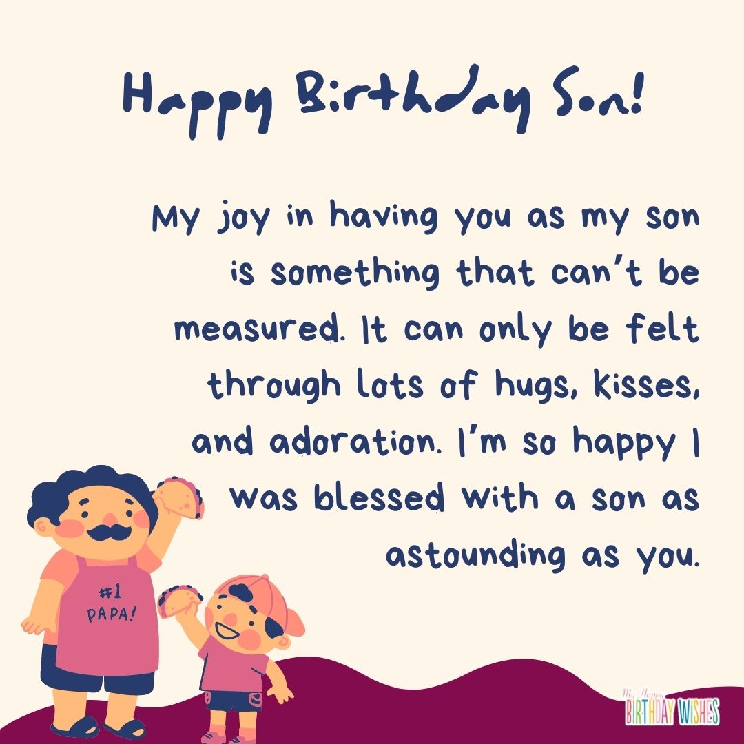 sweet and memorable birthday greetings from father to son