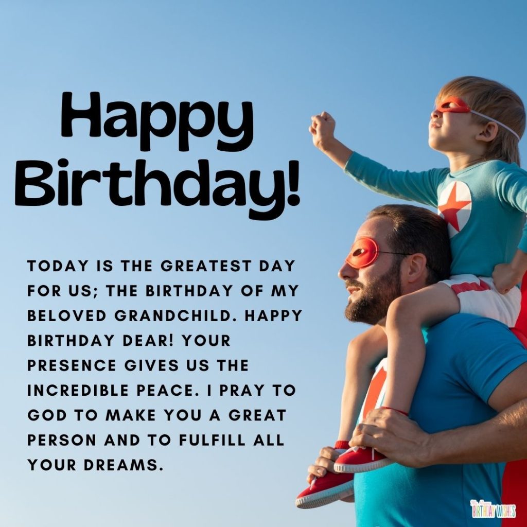 birthday card for grandson wearing cape with birthday wishes