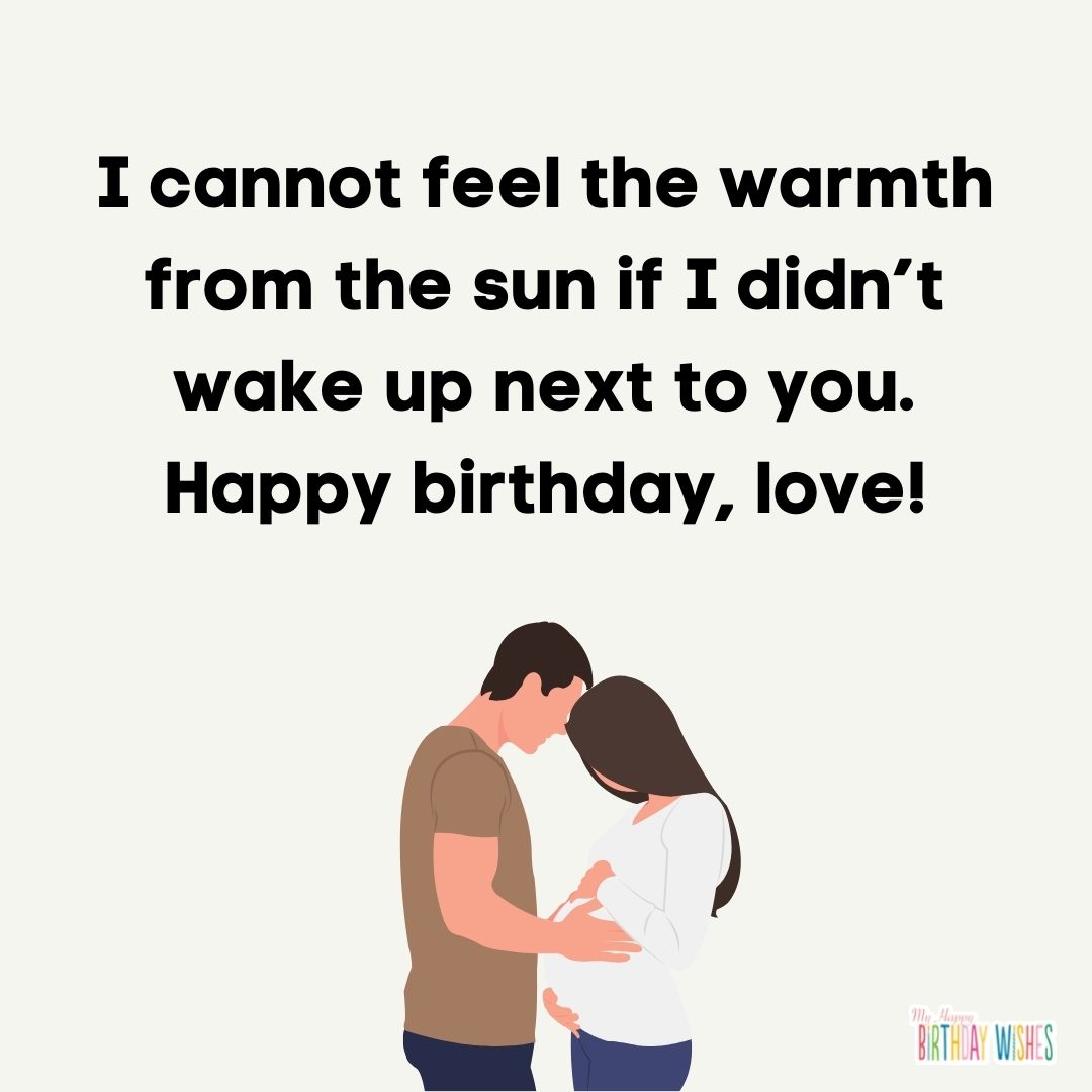 warming birthday wish for husband on birthday with couple icon character design