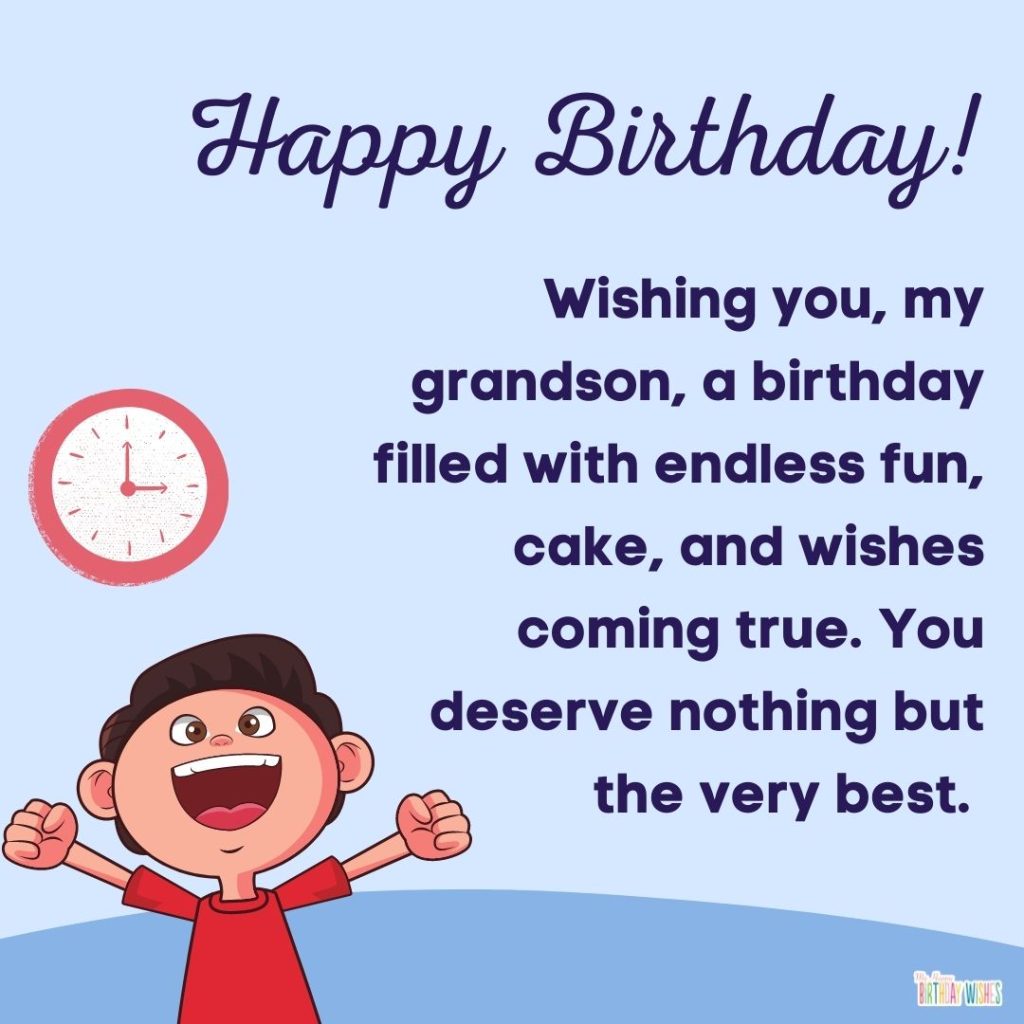 for fun to be with grandson birthday card with wishes