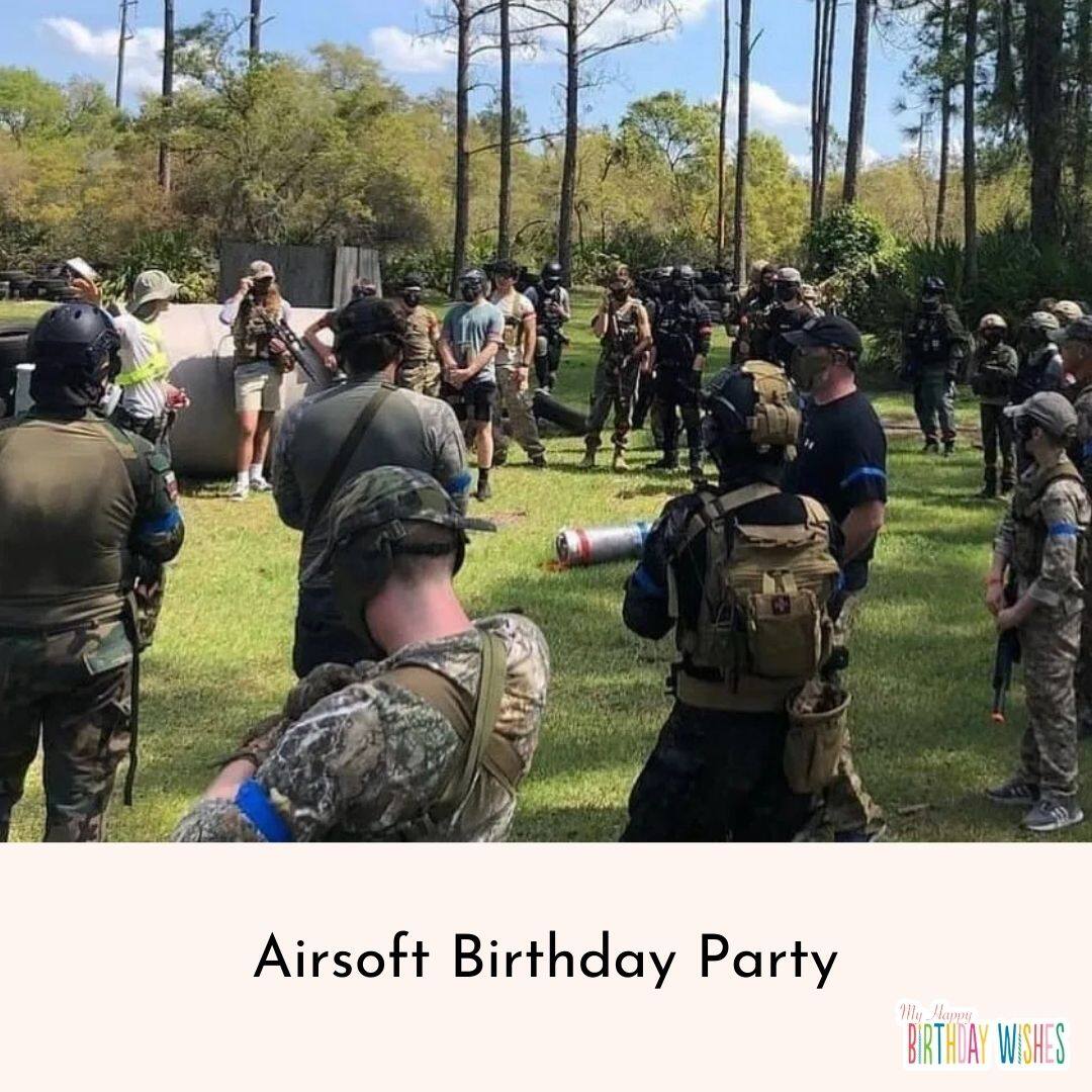 Enjoy Outdoor activities with friends having Airsoft Birthday Party