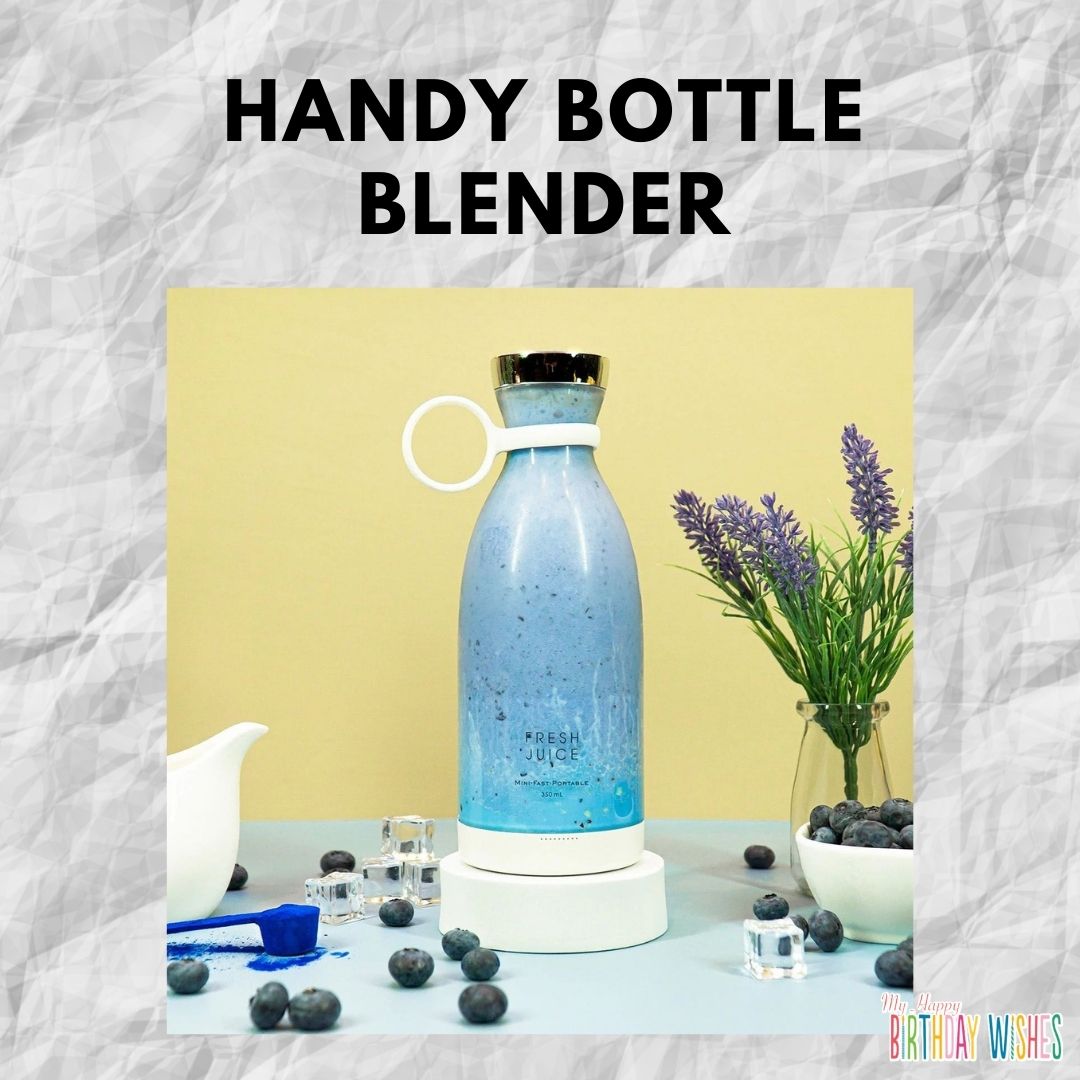 Handy Bottle Blender in Shade of Blue and wireless