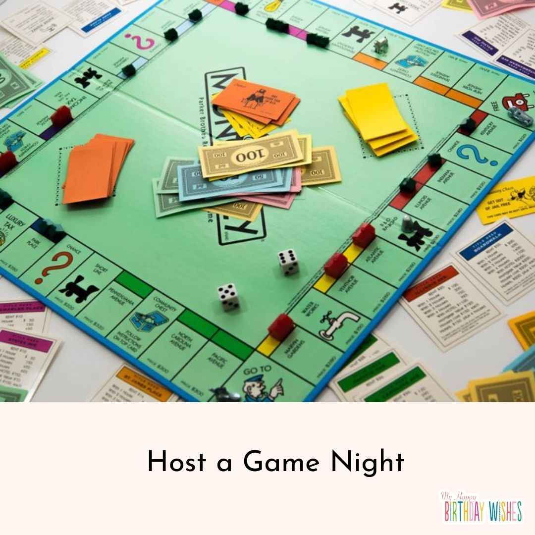 Host a Game Night that includes different board games