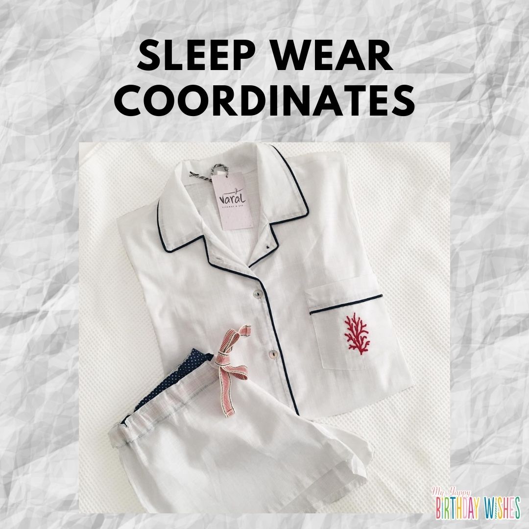 Sleep Wear Coordinates in white