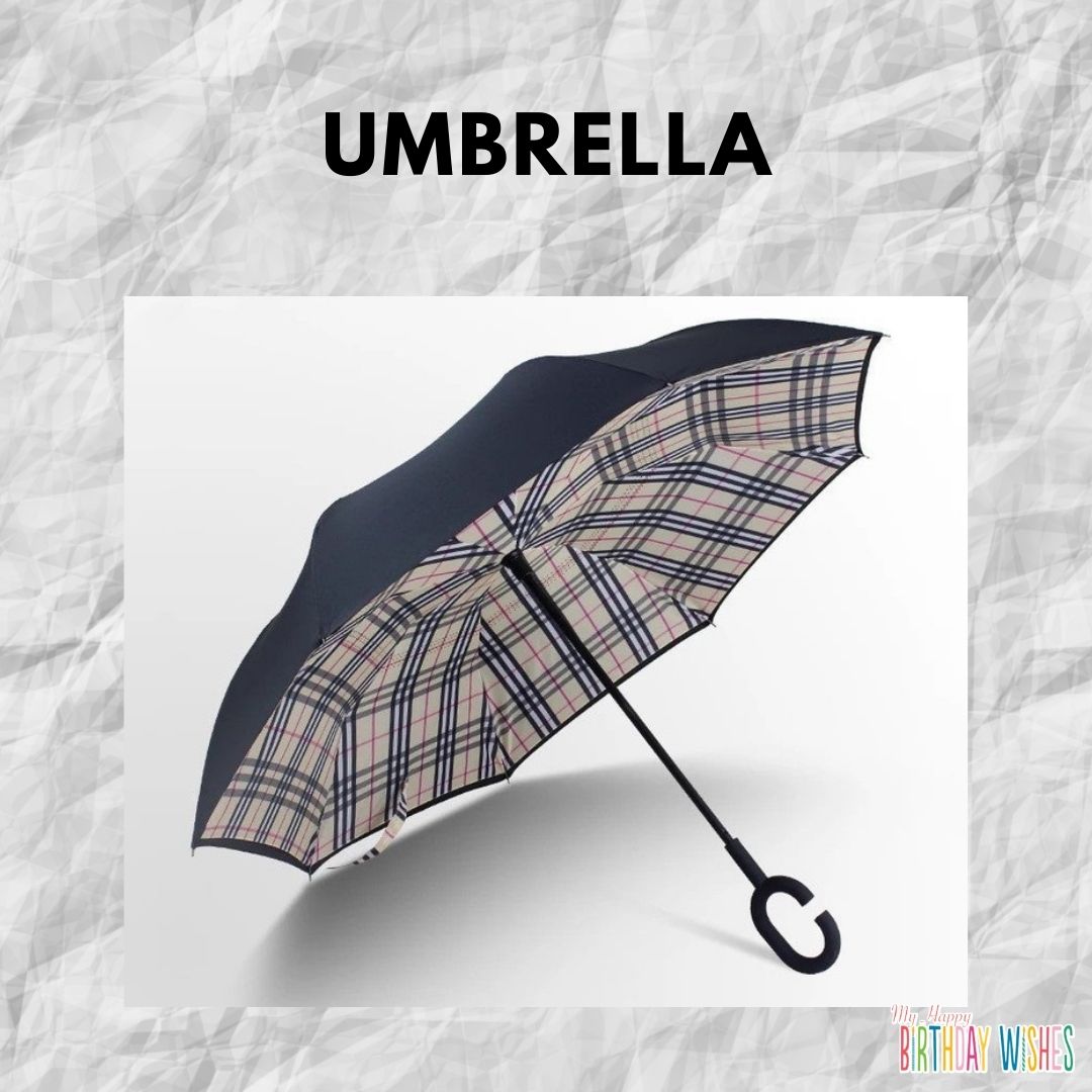 Umbrella with burberry inspired design