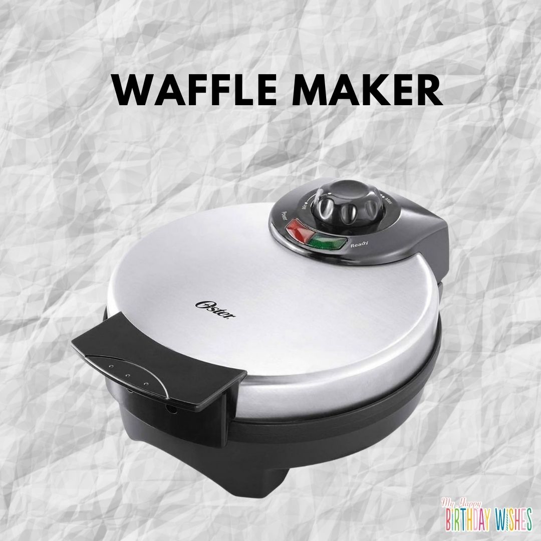 Waffle Maker in silver black