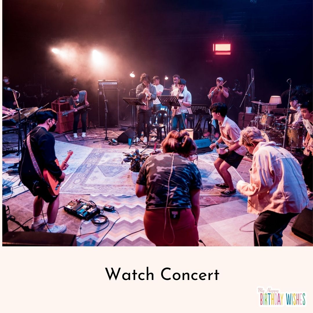 Watch Concert of your favorite band or singer.