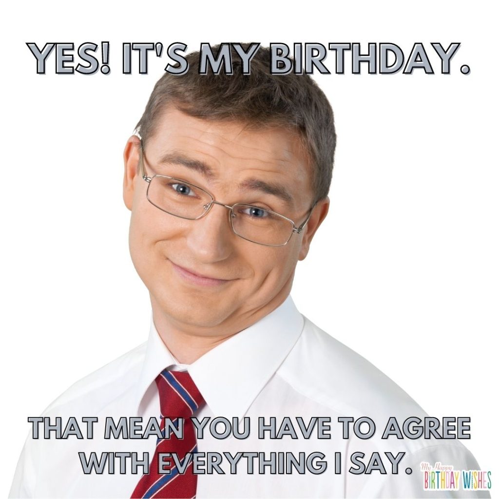 smirking man with glasses happy birthday memes