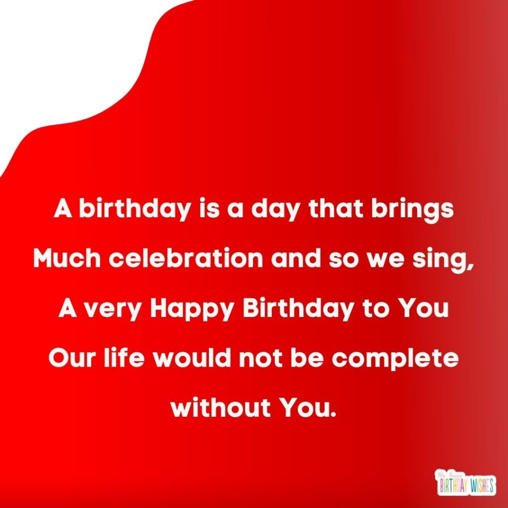 red themed gradient birthday greetings