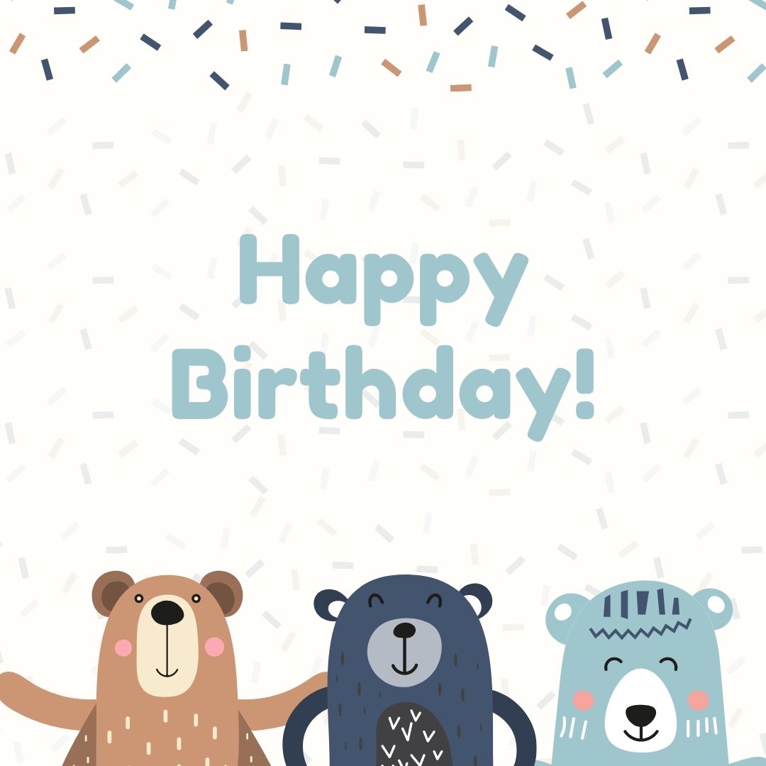 besties bear design Printable Birthday Card