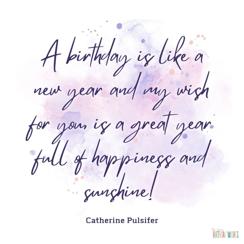 water color violet and pink combination birthday card